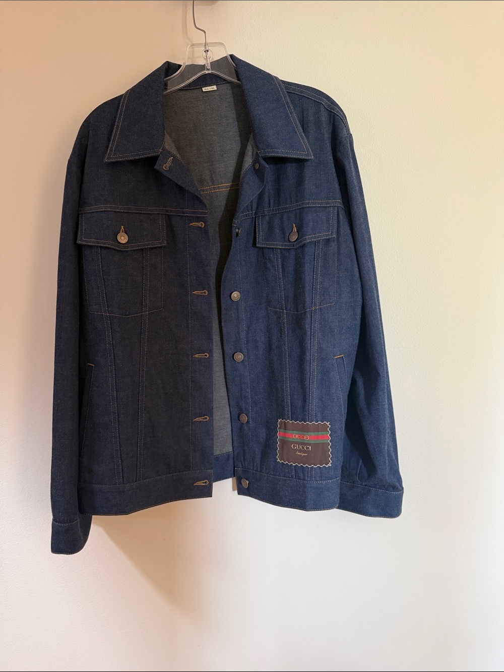 Gucci Indigo Denim Jacket with Signature Patch